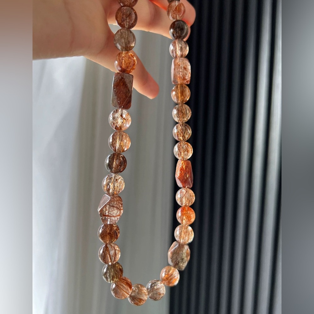 Elegant Super Seven Quartz Necklace